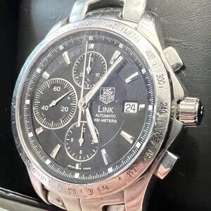 Tag Heuer Link Calibre 16 Automatic 200m Chronograph Black face 43mm Swiss Made